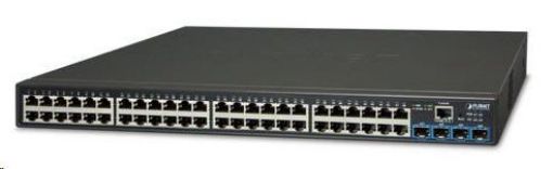 Obrázek Planet switch GS-2240-48T4X, 48X 1000BASE-T,4X 10GBPS SFP+, WEB/SNMP, STP/RSTP, IGMPV3, ESD+EFT