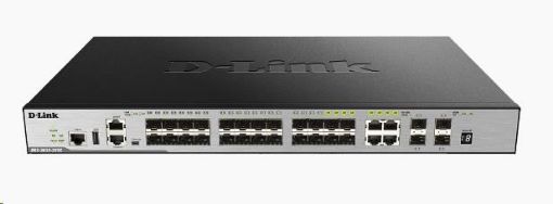 Obrázek D-Link DGS-3630-28SC/SI xStack SFP L3 Stackable Managed Gigabit Switch, 20x SFP, 4x gigabit RJ45/SFP, 4x 10GE SFP+