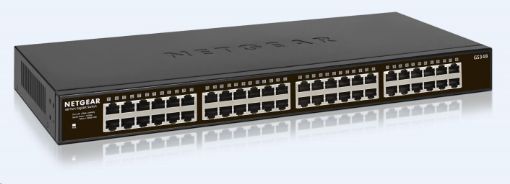 Obrázek Netgear GS348 48-port Gigabit Ethernet Switch, 48x gigabit RJ45, fanless