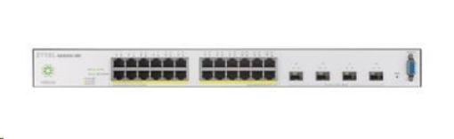 Obrázek Zyxel NSW200-28P 28-port GbE Nebula Cloud Managed (L2) PoE Switch: 24x GbE + 4x 10GbE SFP+, PoE 802.3at, budget 375W