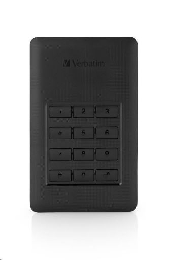 Obrázek VERBATIM HDD 2.5" 2TB Incl.KEYPAD USB3.1 USB 3.0 GDPR