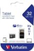 Obrázek VERBATIM Tablet microSDHC C10/U1 with USB reader 32GB (R:45MB/s, W:10MB/s)