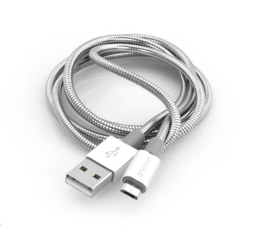 Obrázek VERBATIM kabel Micro B USB Cable Sync & Charge 30cm (Silver)