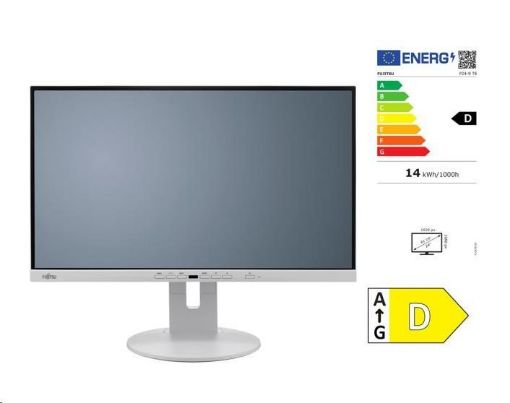 Obrázek FUJITSU LCD P24-9 TE FHD IPS 23.8" matný, 1920x1080 USB-C-HUB 250cd 5ms DP HDMI, DSUB repro 2x2W 4xUSB PIVOT bílý