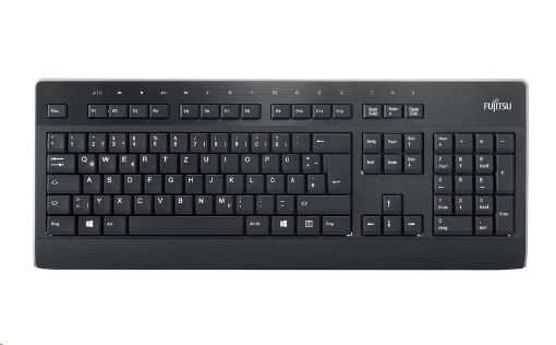 Obrázek FUJITSU Klávesnice KB955 USB CZ SK - černá, slim 22mm, 465 x 180 x 22 mm, 850g, 1.85m kabel