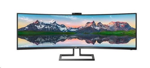 Obrázek Philips MT VA LED 48,8" 499P9H/00 - VA panel,  5120x1440, 2xHDMI, DP, USB-C, RJ45, repro, nast vyska, zakriven, webcam