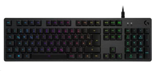 Obrázek Logitech Gaming Keyboard G512, Mechanical Gaming, Lightsync RGB, Tacticle, Carbon DE