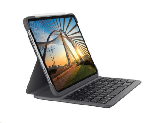 Obrázek Logitech Pouzdro s klávesnicí Slim Folio Pro for iPad Pro 12.9-inch (3th gen), UK, Graphite