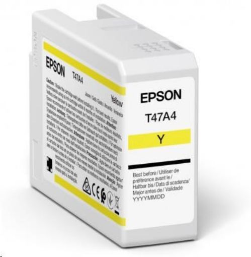 Obrázek EPSON ink Singlepack Yellow T47A4 UltraChrome Pro 10 ink 50ml