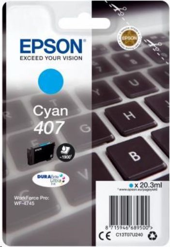 Obrázek EPSON Ink bar WF-4745 Series Ink Cartridge "Klávesnice" L Cyan 1900 str. (20,3 ml)