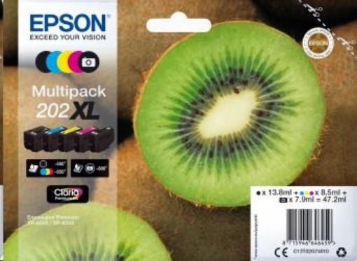 Obrázek EPSON ink Multipack "Kiwi" 5-colours 202XL Claria Premium Ink