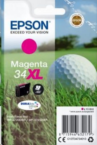 Obrázek EPSON ink bar Singlepack "Golf" Magenta 34XL DURABrite Ultra Ink 10,8 ml