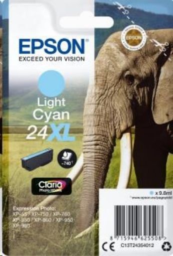 Obrázek EPSON ink bar Singlepack "Slon" Light Cyan 24XL Claria Photo HD Ink