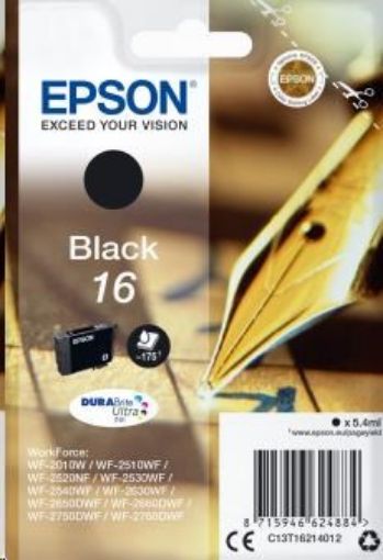 Obrázek EPSON ink čer Singlepack "Pero" Black 16 DURABrite Ultra Ink