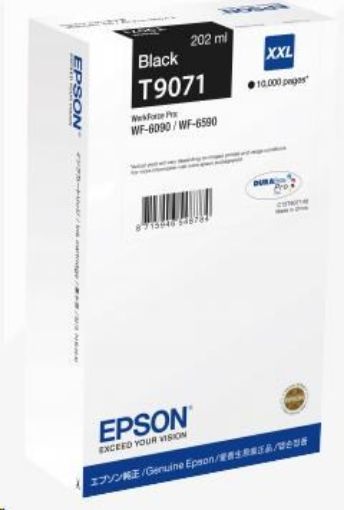 Obrázek EPSON Ink čer WorkForce-WF-6xxx Ink Cartridge Black XXL 202 ml