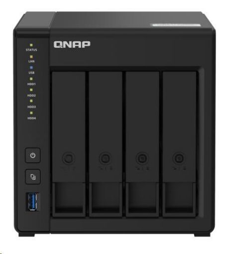 Obrázek QNAP TS-451D2-2G (Celeron 2core J4025 2,9GHz / 2GB RAM / 4x SATA / 1xHDMI 4K / 2x GbE / 4x USB 3.2)