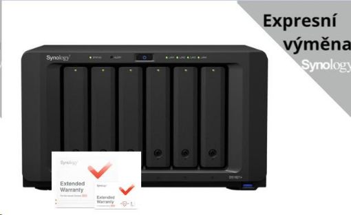 Obrázek Synology DS1621+ DiskStation (4C/Ryzen V1500B/4GBRAM/6xSATA/2xM.2/3xUSB3.0/2xeSATA/4xGbE/1xPCIe) + záruka 5 let