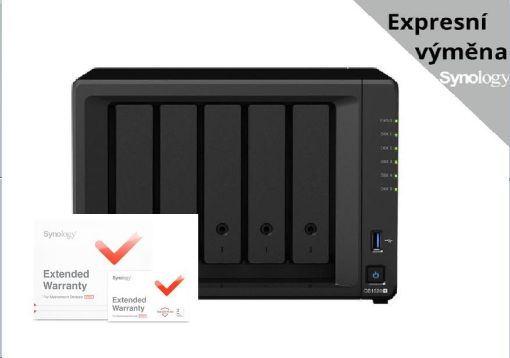 Obrázek Synology DS1520+ DiskStation (4C/Celeron J4125/2,0-2,7GHz/8GBRAM/5xSATA/2xM.2/2xUSB3.0/2xeSATA/4xGbE) + záruka 5 let