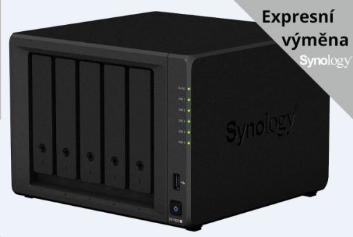 Obrázek Synology DS1520+ DiskStation (4C/Celeron J4125/2,0-2,7GHz/8GBRAM/5xSATA/2xM.2/2xUSB3.0/2xeSATA/4xGbE)