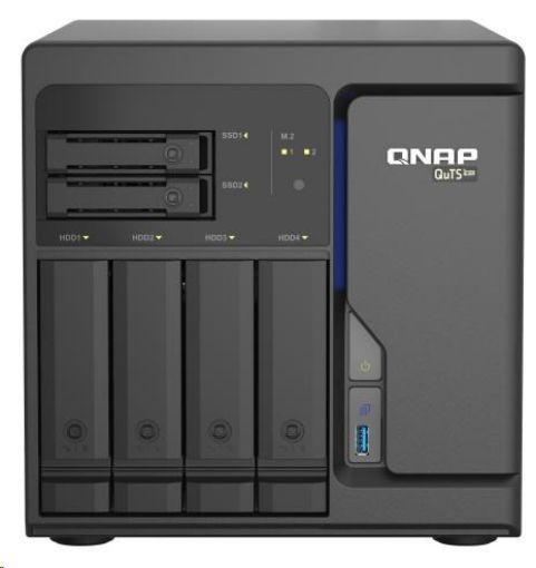 Obrázek QNAP TS-h686-D1602-8G (2C/Xeon D-1602/2,5-3,2GHz/8GBRAM/4x3,5SATA/2x2,5SATA/2xM.2/4x2,5GbE/3xUSB3.2/2xPCIe)