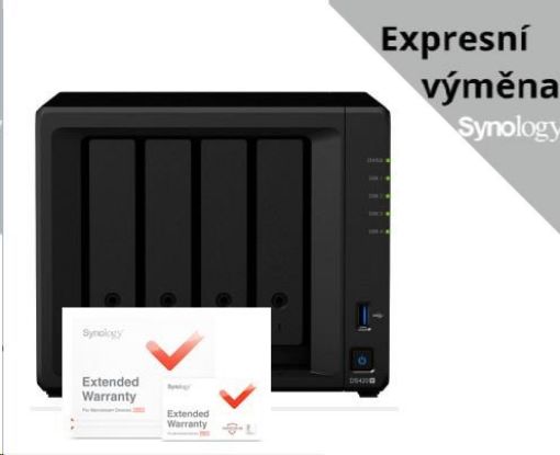 Obrázek Synology DS420+ DiskStation (4C/CeleronJ4025/2,0-2,9GHz/2GBRAM/4xSATA/2xM.2/2xUSB3.0/2xGbE) + záruka 5 let