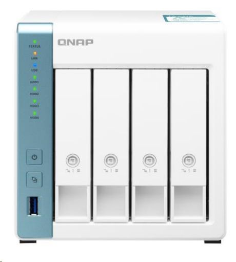 Obrázek QNAP TS-431K (4C/AL-214/1,7GHz/1GBRAM/4xSATA/2xGbE/3xUSB3.2)