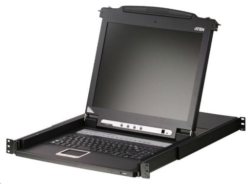 Obrázek ATEN 16-port KVM PS/2+USB, OSD, rack, 17" LCD, touchpad, klávesnice