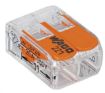 Obrázek CONRAD Kabelová svorka WAGO 221-412 pro kabel o rozměru 0.14-4 mm2, pólů 2, 1 ks, transparentní, oranžová
