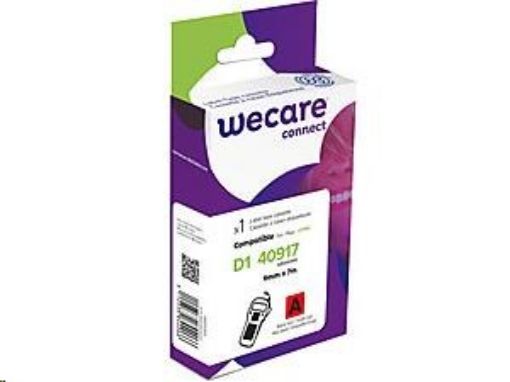 Obrázek WECARE ARMOR páska pro DYMO S0720720, černá/červená, 9mm x 7m