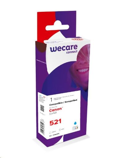 Obrázek WECARE ARMOR cartridge pro Canon IP3600, 4600, 4600X, MP540, 620, 630, 980, MX860 (CLi521C), modrá/cyan, 10,5ml, 715 str