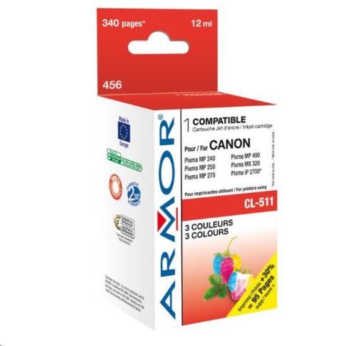 Obrázek ARMOR cartridge pro CANON MP240/260 (CL511), 3 barvy, 12ml