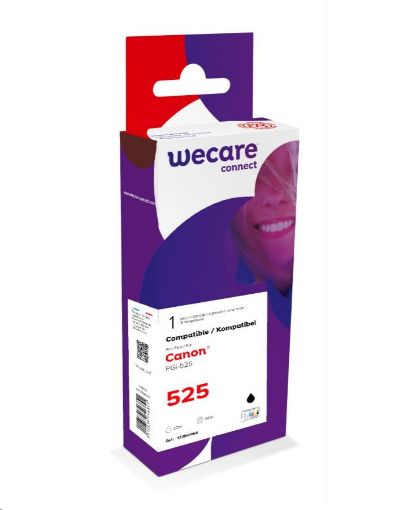 Obrázek WECARE ARMOR cartridge pro CANON iP 4850 s čipem (PGI525Bk) černá, 20ml 440 str