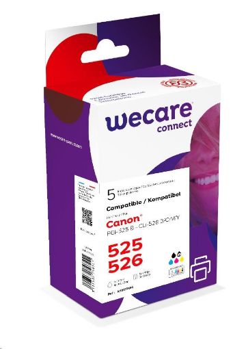Obrázek WECARE ARMOR cartridge pro CANON iP 4850 Sada černá/black+C+M+Y+K (PGI-525+CLI-526B/C/M/Y) 1x20ml/ 4x10,5ml
