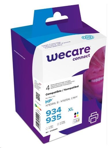 Obrázek WECARE ARMOR cartridge pro HP OfficeJet 6812,6815,Officejet Pro 6230,6830,6835, černá/black+1C+1M+1Y, 1x45/3x12ml
