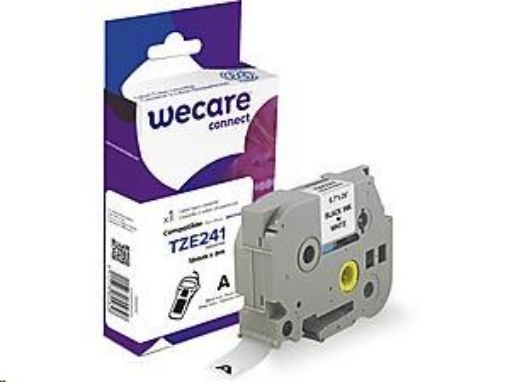 Obrázek WECARE ARMOR páska pro BROTHER TZE-241(TZE241), černá/bílá, 18mm x 8m
