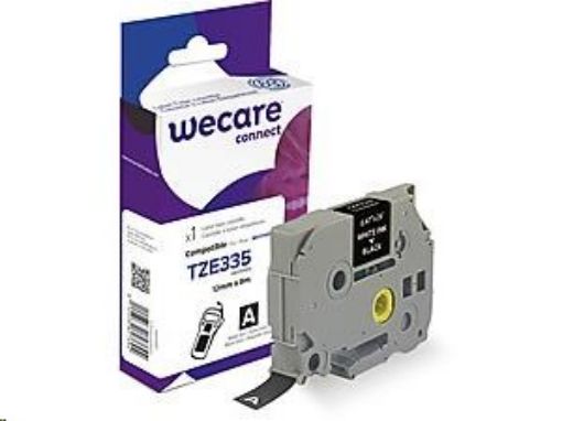 Obrázek WECARE ARMOR páska pro BROTHER TZE-335 (TZE335), bílá/černá, 12mm x 8m