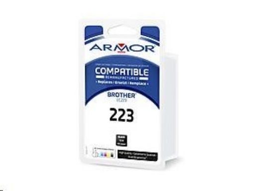 Obrázek ARMOR cartridge pro BROTHER DCP-J4120 černý, 12 ml, (LC223BK)