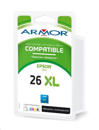 Obrázek ARMOR cartridge pro EPSON XP510/520 cyan, 14ml, (T26324010)