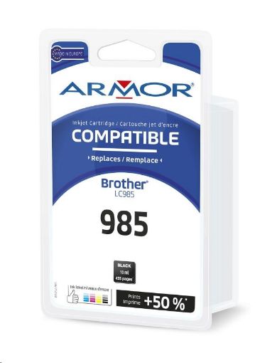 Obrázek ARMOR cartridge pro BROTHER DCP-J125/515 Black (LC985BK)