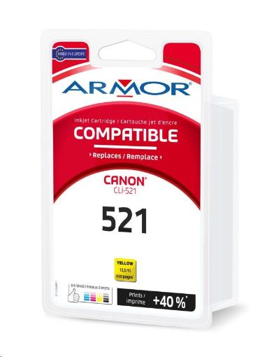 Obrázek ARMOR cartridge pro CANON iP 3600/4600 Yellow s čipem (CLI521Y)