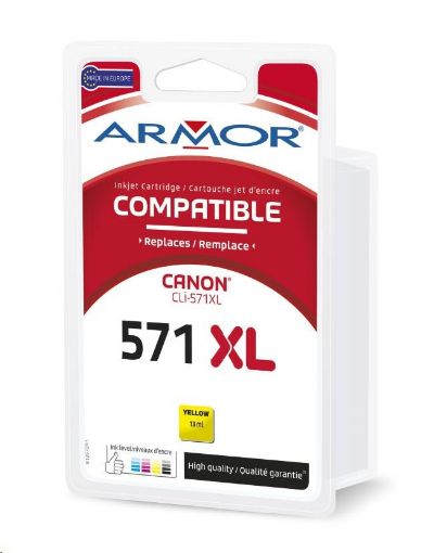 Obrázek ARMOR cartridge pro CANON Pixma MG5751 yellow 13ml (CLI571YXL)