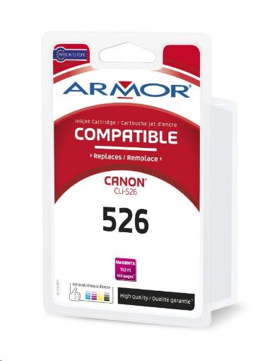 Obrázek ARMOR cartridge pro CANON iP 4850 Magenta s čipem (CLI526M) 10,5ml