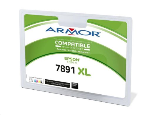 Obrázek ARMOR cartridge pro EPSON WF-5110, 5190, 5620, 5690 černý, 73 ml (C13T78914010)