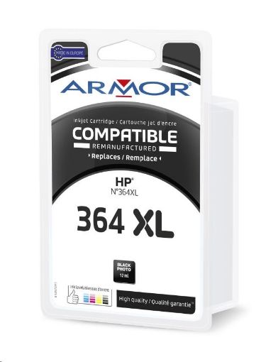 Obrázek ARMOR cartridge pro HP Photosmart B8550 photoblack,12ml, No. 364XL (CB322EE)