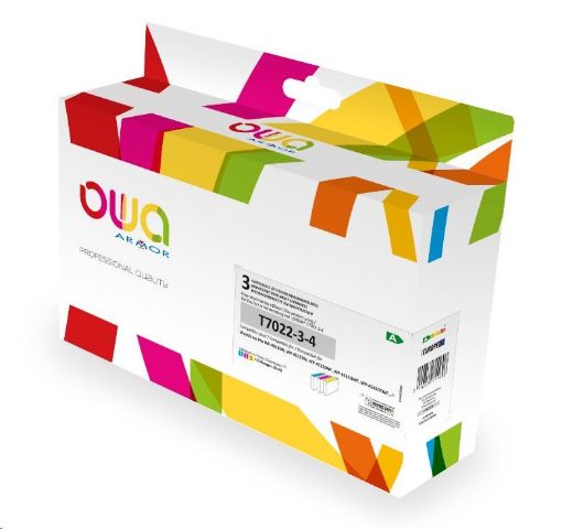 Obrázek OWA Armor cartridge pro EPSON PACK 3 REMAN. T702 CMY, 3x22ml/3x2535p, T7022/T7023/T7024, C+M+Y
