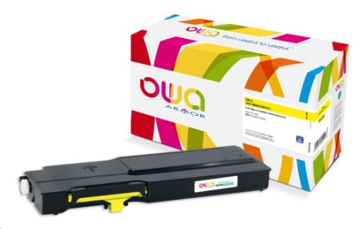 Obrázek OWA Armor toner pro DELL C2660, C2665, 2000 Stran, 593-BBBO, žlutá/yellow