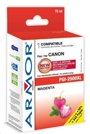 Obrázek OWA Armor cartridge pro CANON, MAXIFY iB4050, MB5050, MB5350, 25ml / 2300p, PGI2500XL M, červená/magenta