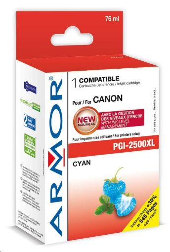 Obrázek OWA Armor cartridge pro CANON, MAXIFY iB4050, MB5050, MB5350, 25ml / 2300p, PGI2500XL C, modrá/cyan