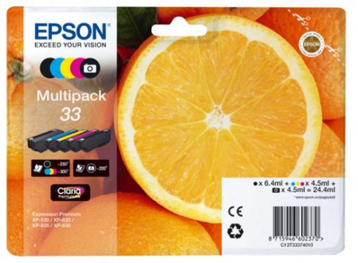 Obrázek EPSON Multipack pomeranč 5-colours 33 Claria Premium Ink