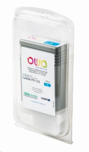 Obrázek OWA Armor toner pro CANON imagePROGRAF IPF 500, 130ml, PFI102C, Cyan (PFI-102 C)